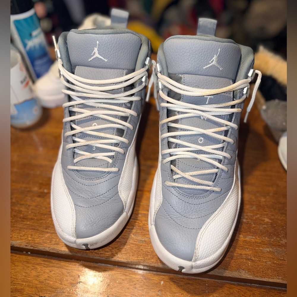 Air Jordan 12 Retro Stealth Gray White CT8013-015 Men's Sneakers Size 11.5